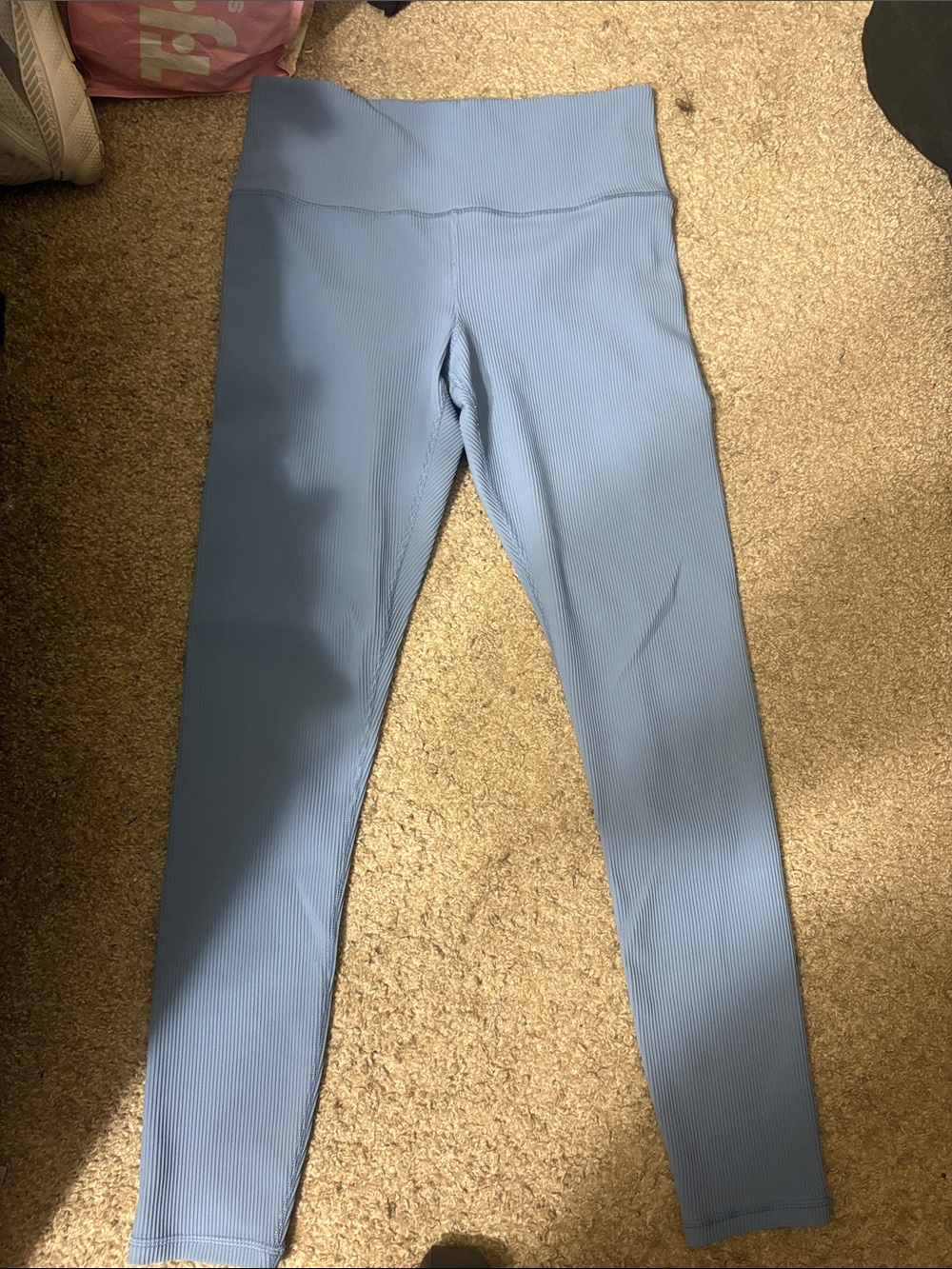 Athleta Elation Rib Tight in Blue Size Large Tall